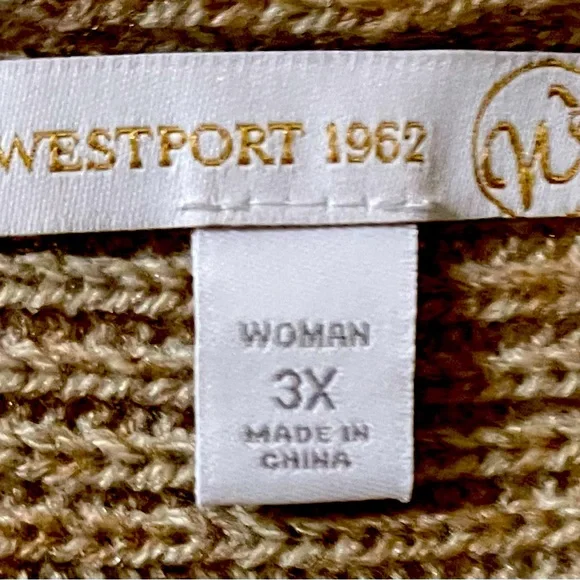 Westport 1962 tan sweater. Size 3X lovely at brunch, on the beach, or at dinner - Picture 3 of 7